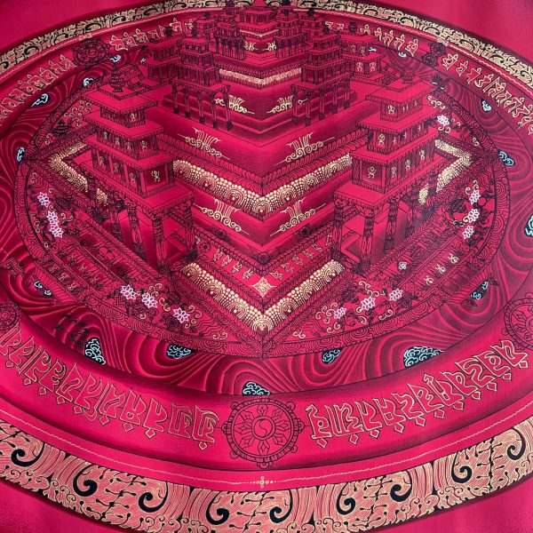 3D Kalachakra Mandala Thangka | Tibetan Buddhist Wheel of Time Art | Sacred Geometry Wall Decor | Meditation & Healing Gift